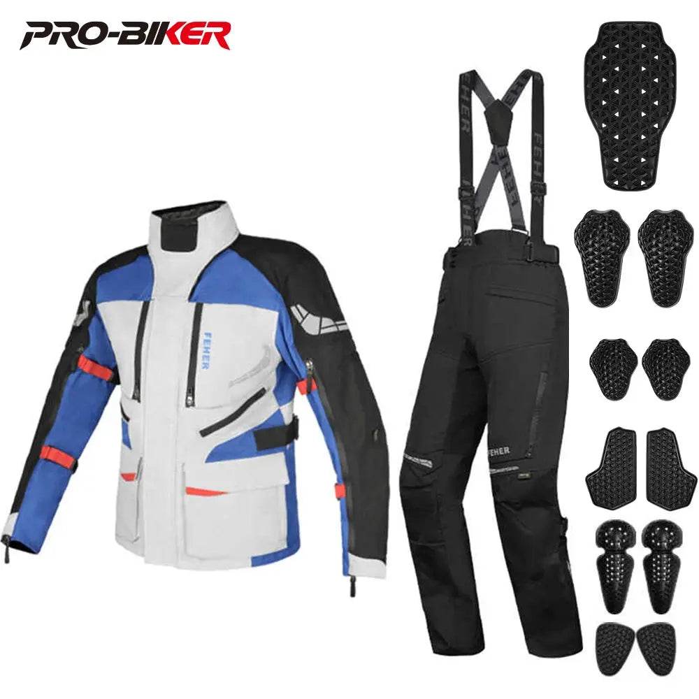 S-7XL Motocross Jacket Men Women Chaqueta Moto CE Protector Motorcycle Jacket Waterproof Protective Gear With Removeable Linner - Mulambo store