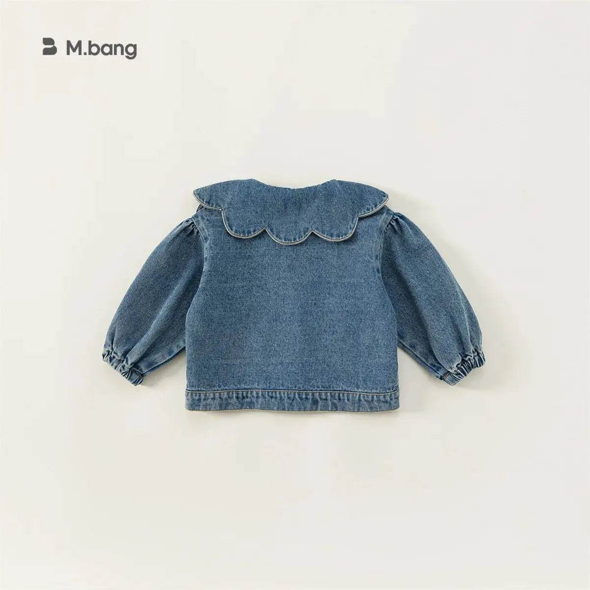 2024 Childrens Clothing Girl Chaqueta Spring and Autumn Korean Children Lace Collar Denim Top Cardigan Outerwear Jackets - Mulambo store