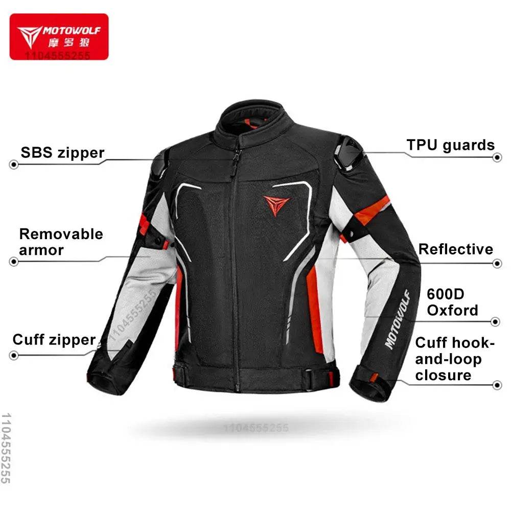 Motorcycle Jacket Men Summer Breathable Windproof Motocross Jacket Built in CE Armor Motorcyclist Racing Moto Chaqueta Clothing - Mulambo store