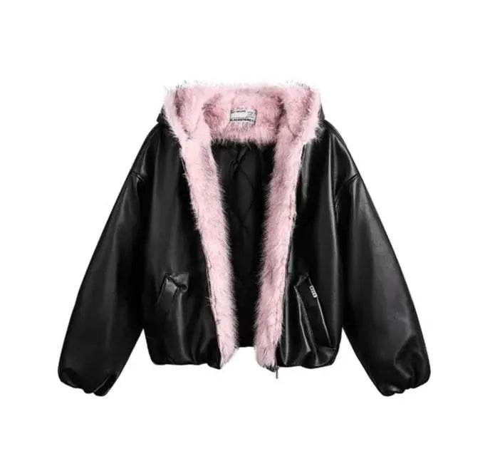 Korea Fuax Fur Hooded Parkas Y2K Coats Vintage Thicken Loose Casual Chaqueta Tops Fashion Snow Wear Women Jackets Abrigos 2025 - Mulambo store