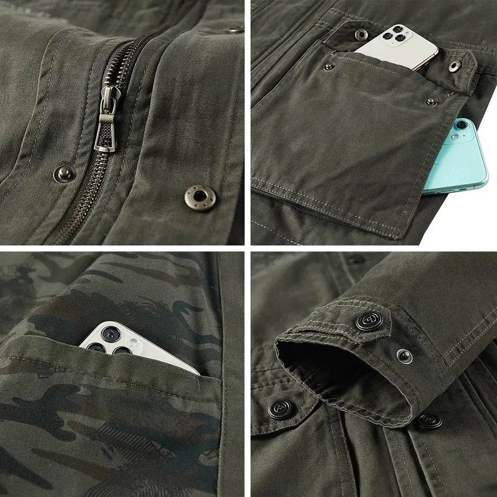 Plus Size 7XL 8XL Military Jacket Men Spring Autumn 100% Cotton Multi-pocket Casual Tactical Jackets Khaki Male Chaqueta Hombre - Mulambo store