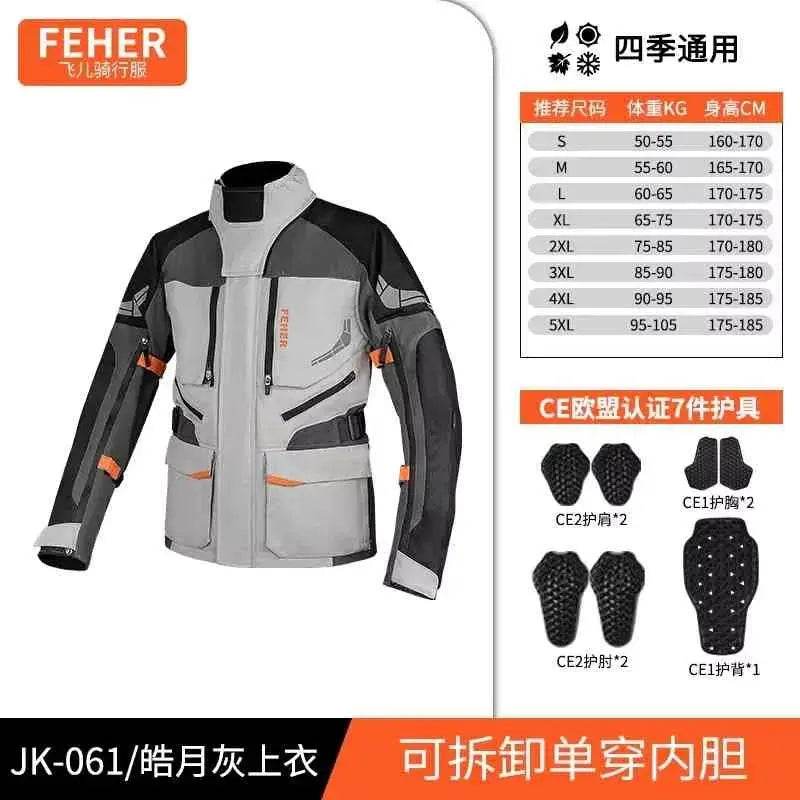 S-7XL Motocross Jacket Men Women Chaqueta Moto CE Protector Motorcycle Jacket Waterproof Protective Gear With Removeable Linner - Mulambo store