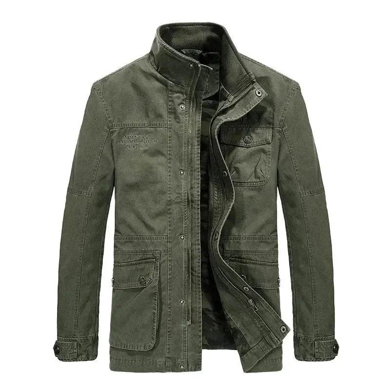 Plus Size 7XL 8XL Military Jacket Men Spring Autumn 100% Cotton Multi-pocket Casual Tactical Jackets Khaki Male Chaqueta Hombre - Mulambo store