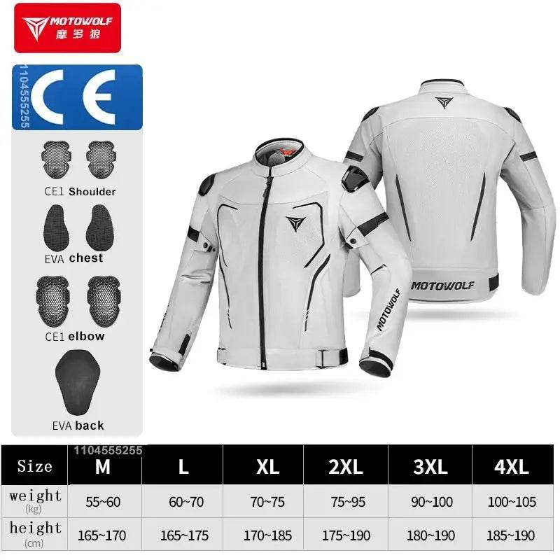 Motorcycle Jacket Men Summer Breathable Windproof Motocross Jacket Built in CE Armor Motorcyclist Racing Moto Chaqueta Clothing - Mulambo store