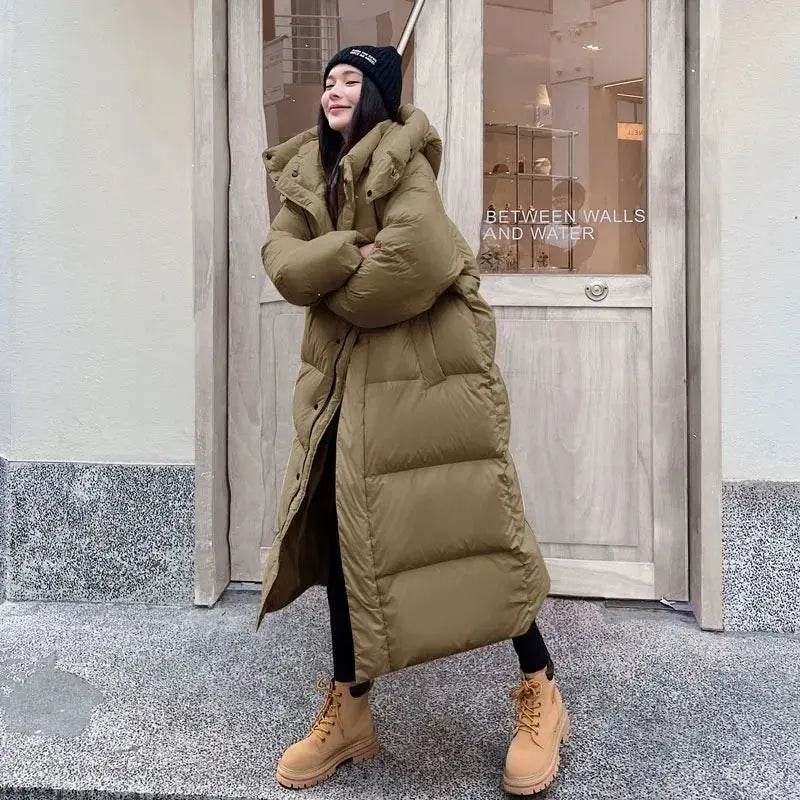 Winter Hooded Warm Pink Long Parkas Chaqueta Korea Cotton Padded Windproof Parcas Overcoat Casual Snow Wear New Women Jaquetas - Mulambo store
