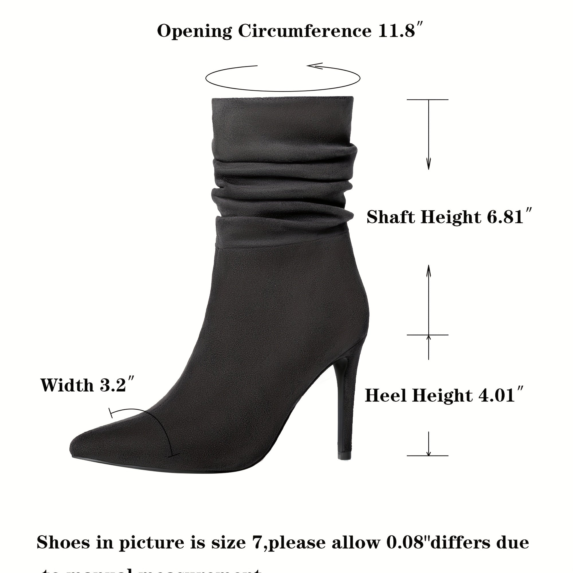 Women's Mid-Calf Boots, Plain Fashionable Boots with Zipper for Comfort and Casual Wear, Round Toe in the Middle of Calf Mulambo store