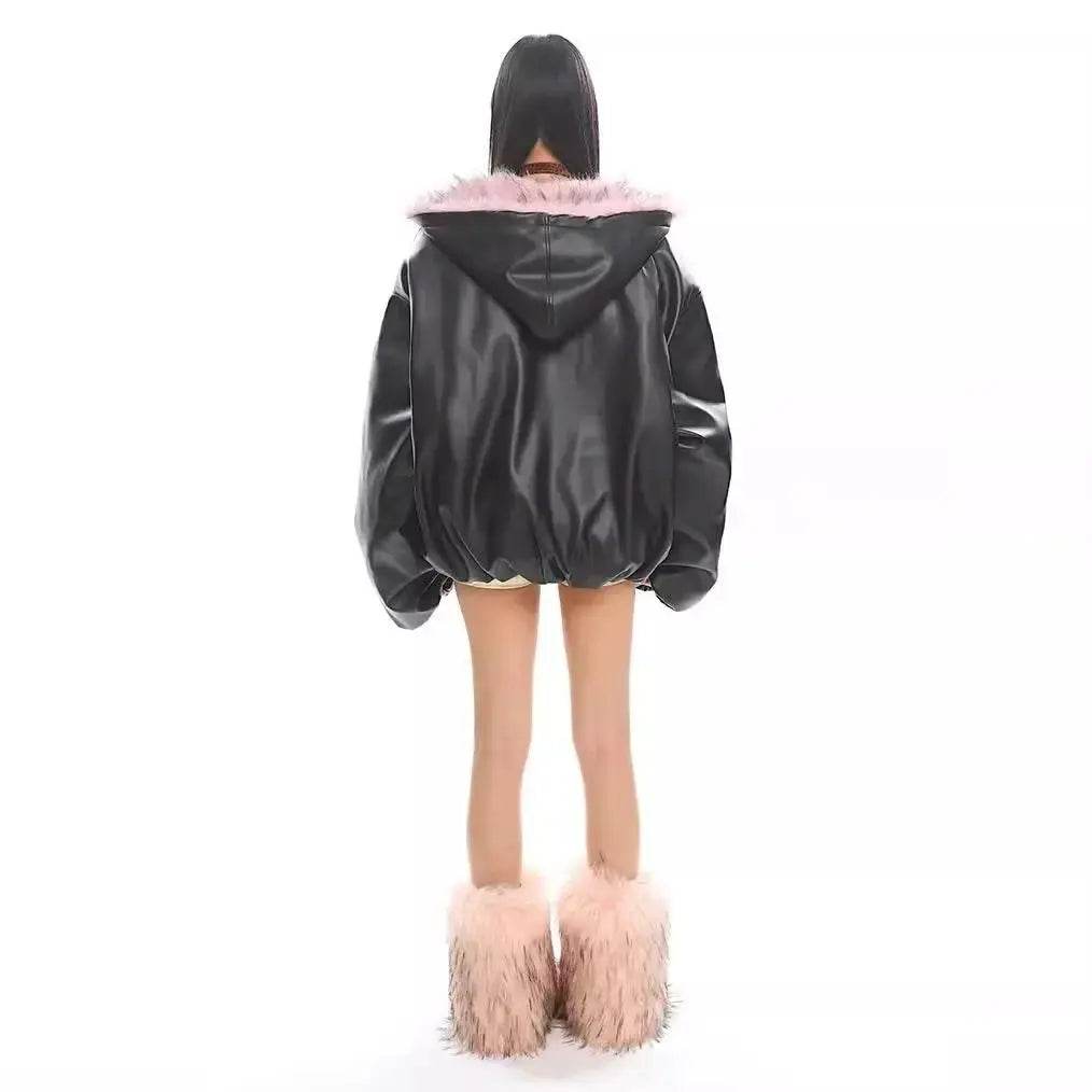 Korea Fuax Fur Hooded Parkas Y2K Coats Vintage Thicken Loose Casual Chaqueta Tops Fashion Snow Wear Women Jackets Abrigos 2025 - Mulambo store