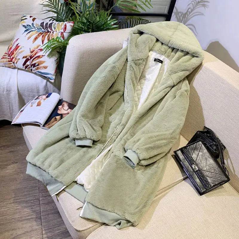 Oversized Winter Faux Fur Coat Women Parka Long Warm Faux Fur Jacket Coats Hoodies Loose Winter Coat Outwear Casaco Feminino - Mulambo store