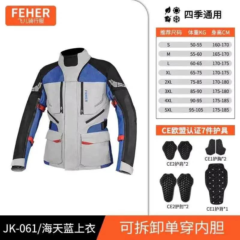 S-7XL Motocross Jacket Men Women Chaqueta Moto CE Protector Motorcycle Jacket Waterproof Protective Gear With Removeable Linner - Mulambo store