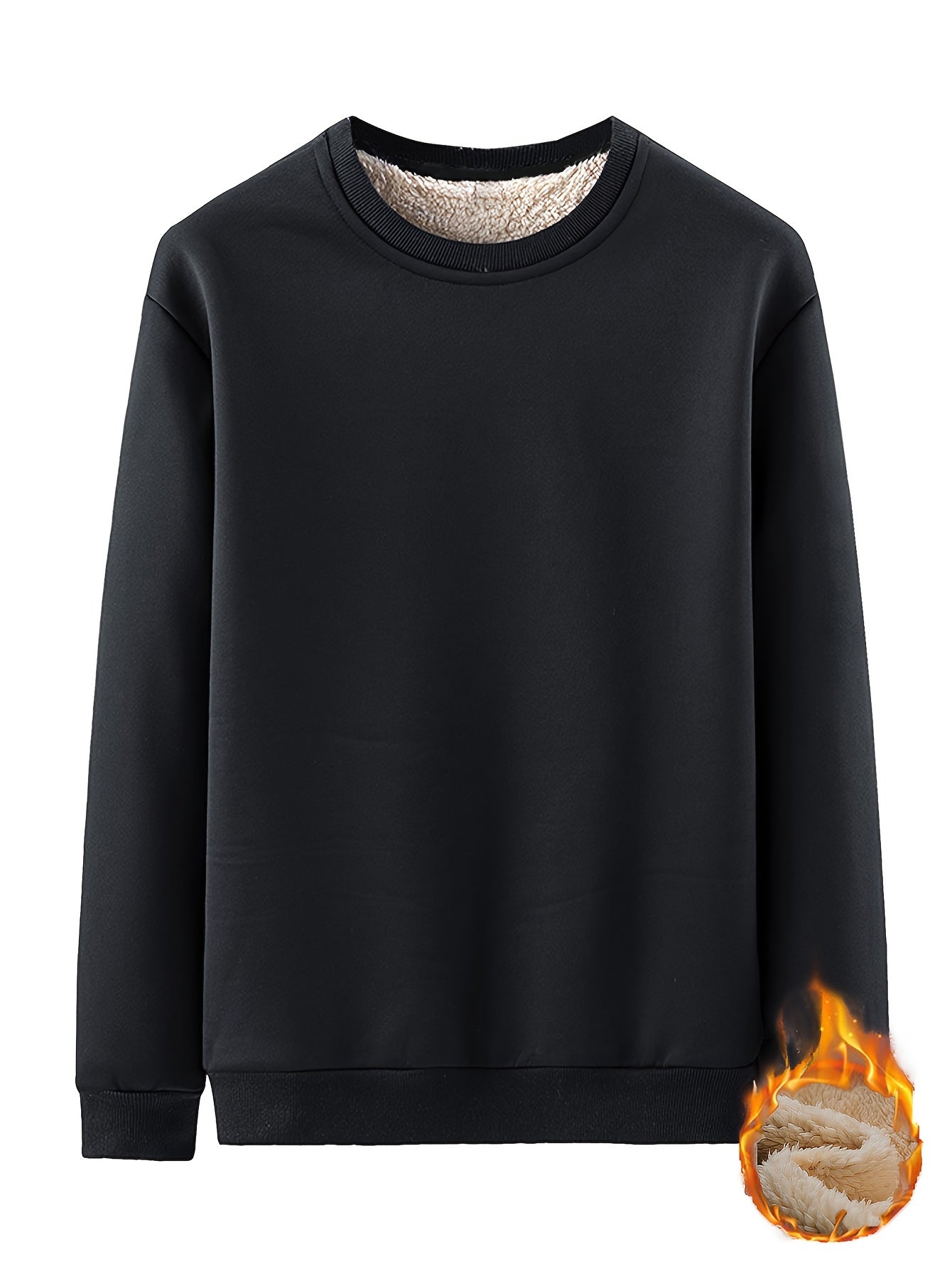 New Men's Casual Fashionable Solid Color Crew Neck Sweatshirts For Autumn And Winter Mulambo store