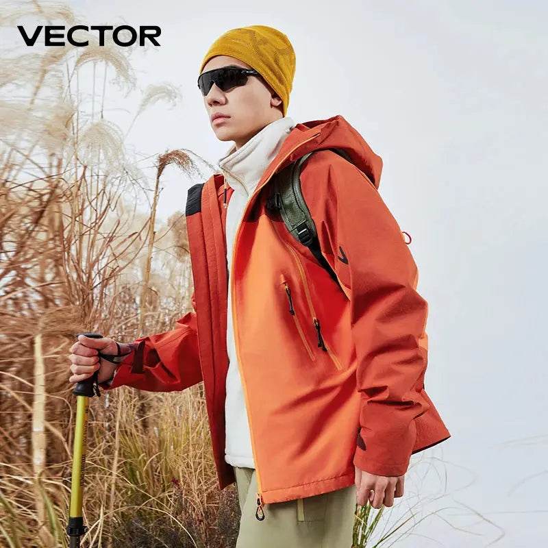 VECTOR Men Woman 3-in-1 Outdoor Jackets Hiking Jacket Waterproof Windproof Outdoor Camping Coat 100% Nylon Chaquetas Hombre - Mulambo store