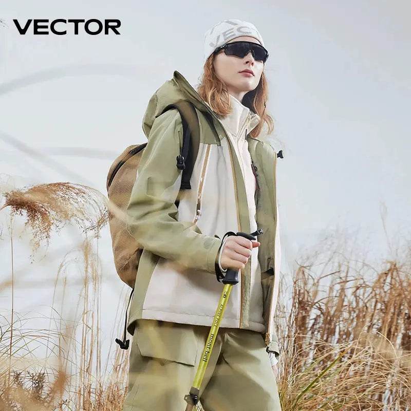 VECTOR Men Woman 3-in-1 Outdoor Jackets Hiking Jacket Waterproof Windproof Outdoor Camping Coat 100% Nylon Chaquetas Hombre - Mulambo store