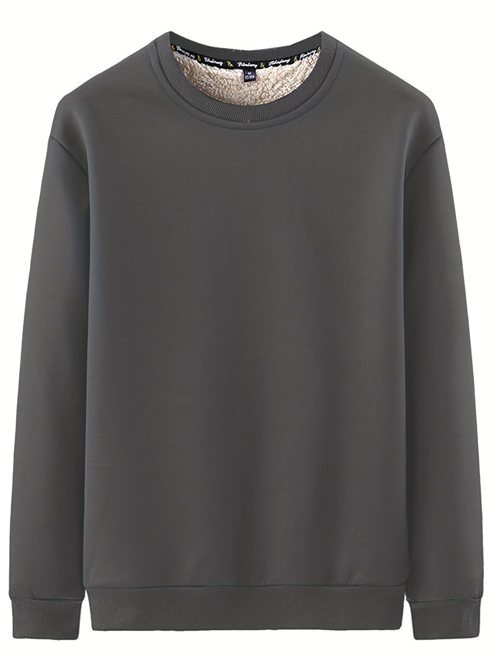 New Men's Casual Fashionable Solid Color Crew Neck Sweatshirts For Autumn And Winter Mulambo store