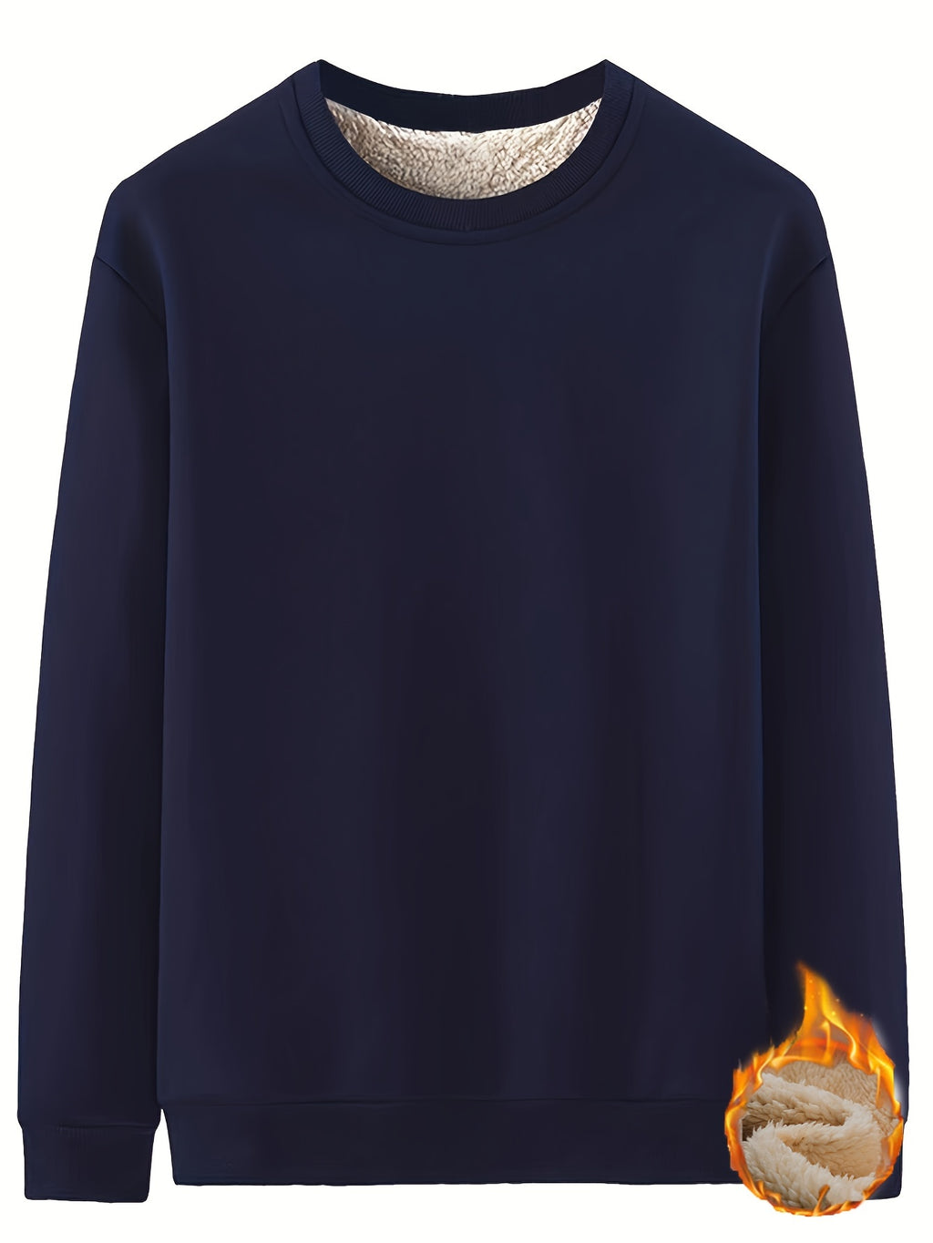 New Men's Casual Fashionable Solid Color Crew Neck Sweatshirts For Autumn And Winter Mulambo store