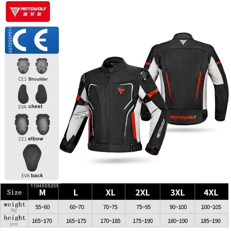 Motorcycle Jacket Men Summer Breathable Windproof Motocross Jacket Built in CE Armor Motorcyclist Racing Moto Chaqueta Clothing - Mulambo store