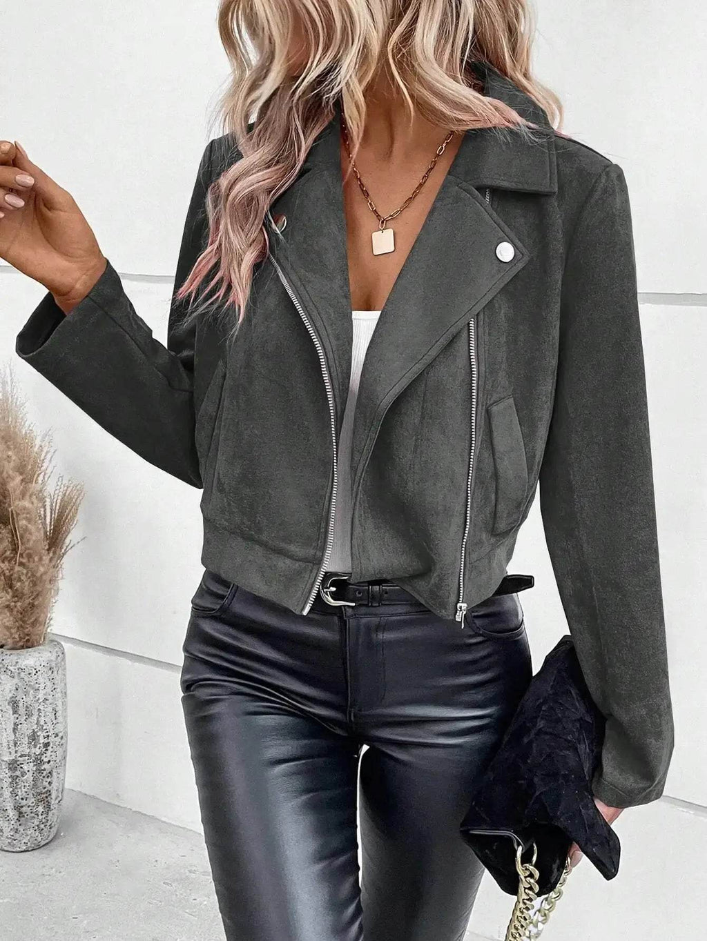 Women Jackets Fashion Autumn Winter Long Sleeve Solid Turn Down Collar Jacket Coat Women Outerwears Chaquetas De Mujer 2025 Q603 - Mulambo store
