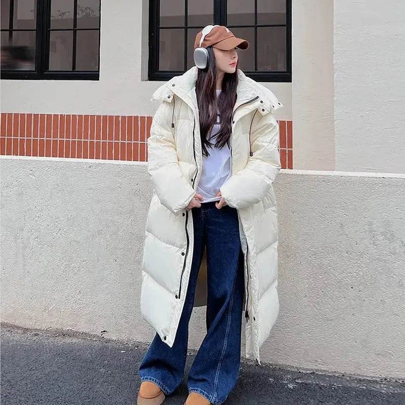 Winter Hooded Warm Pink Long Parkas Chaqueta Korea Cotton Padded Windproof Parcas Overcoat Casual Snow Wear New Women Jaquetas - Mulambo store