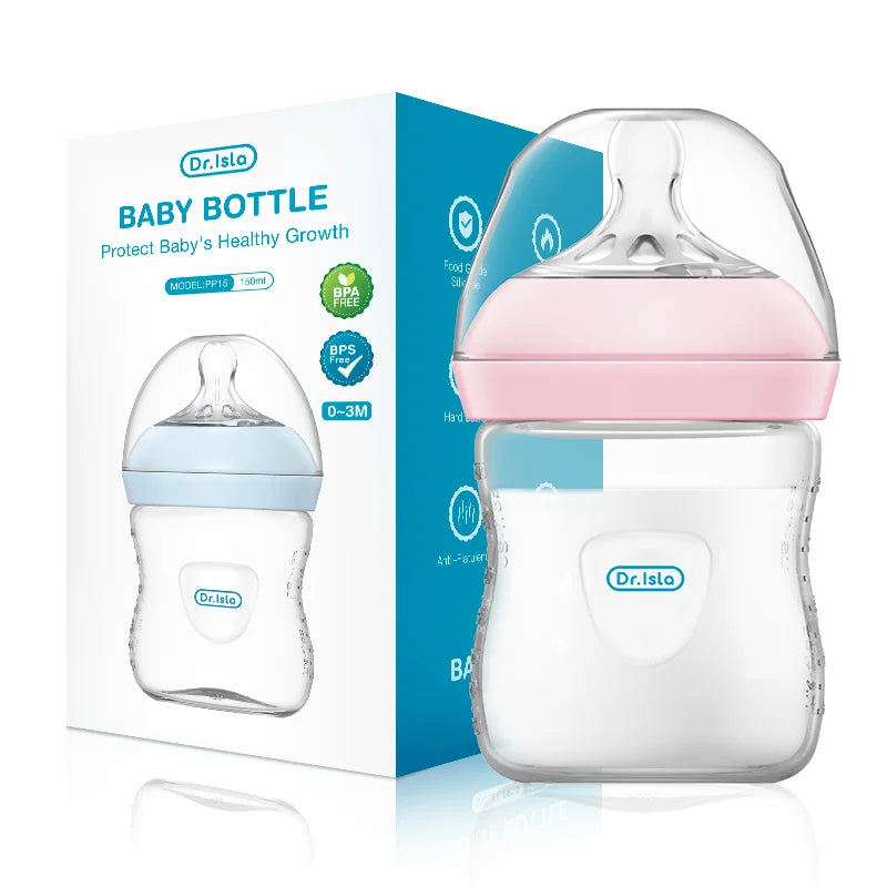 MAMIJOY New 150ML Baby Bottle With Handle Anti-bloating＆Anti-drop Clear Scale Milk Bottle Feeding Baby Bottles BPA-FREE PP15 Mulambo store