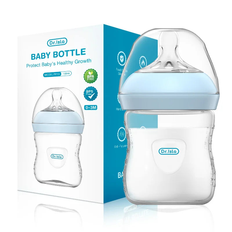 MAMIJOY New 150ML Baby Bottle With Handle Anti-bloating＆Anti-drop Clear Scale Milk Bottle Feeding Baby Bottles BPA-FREE PP15 Mulambo store