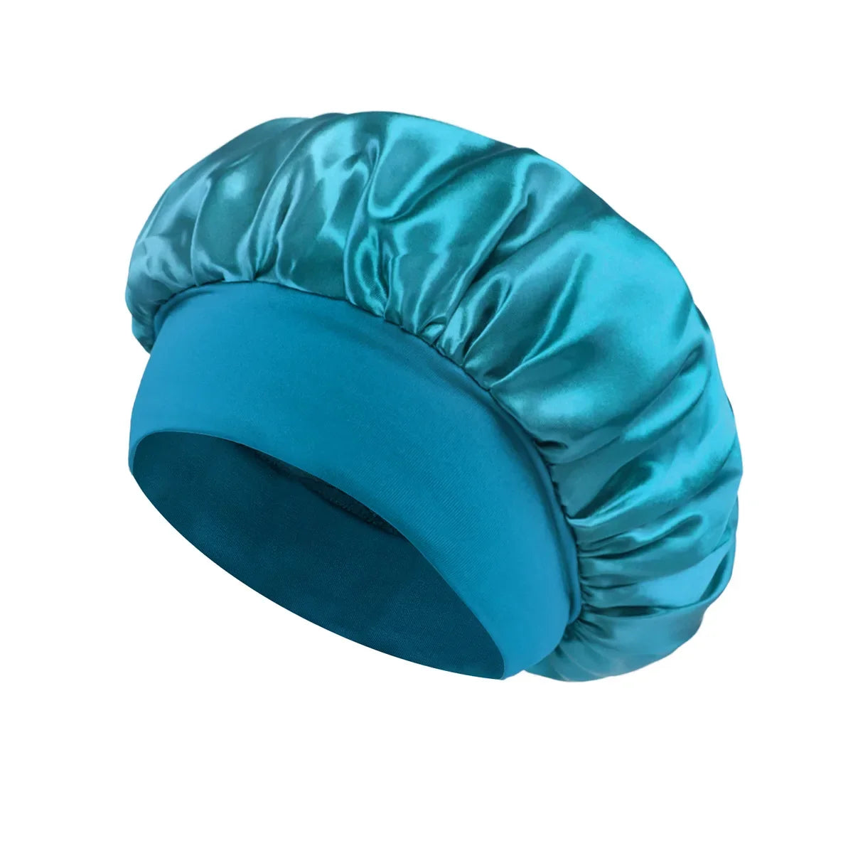 Women Satin Bonnet Hair Bonnet for Sleeping Hair Care Silk Bonnets Solid Wide-brimmed Sleeping Hat with Elastic Soft Band Aexfer Store
