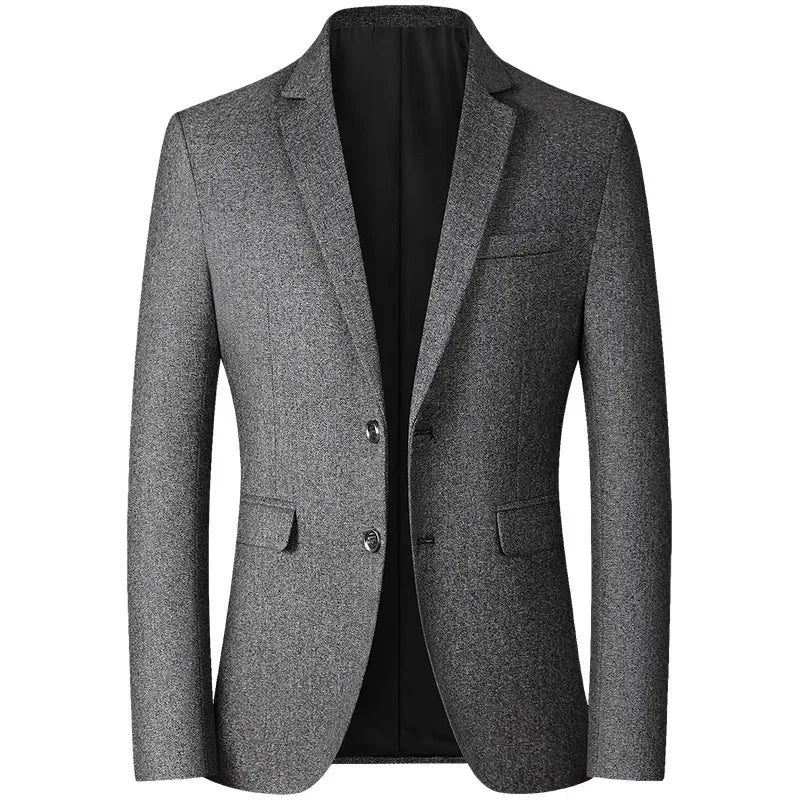 Men's Business Casual Blazer - Solid Color Suit Jacket Wedding & Office 2025