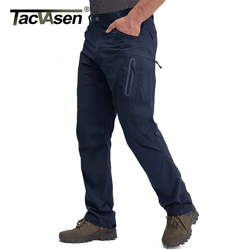 Men's 8-Pocket Cargo Pants Quick Dry - Nylon Water-Resistant Tactical