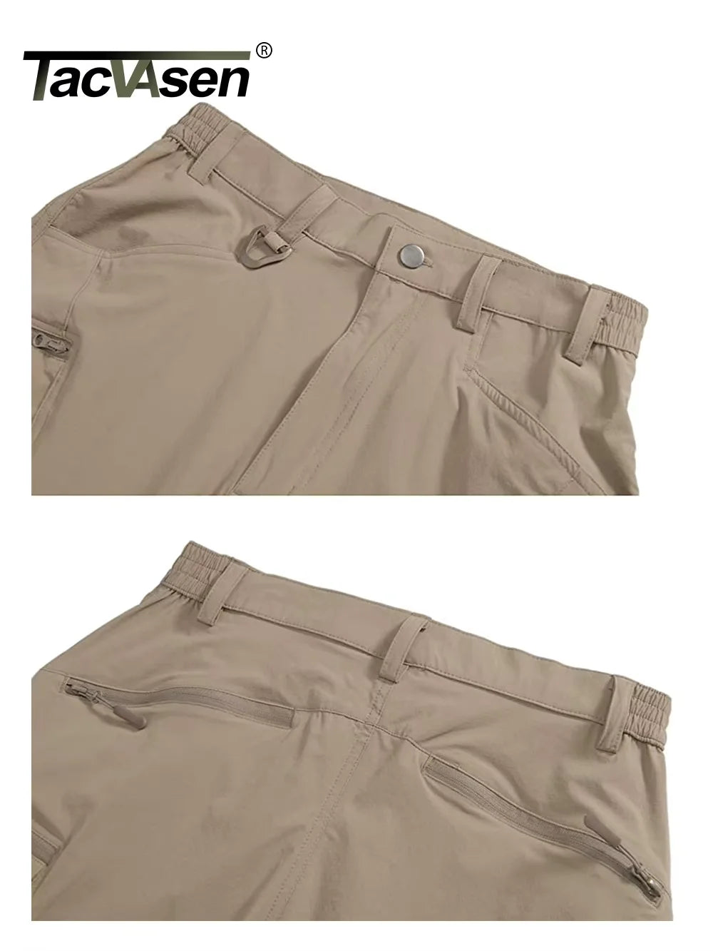 Men's 8-Pocket Cargo Pants Quick Dry - Nylon Water-Resistant Tactical