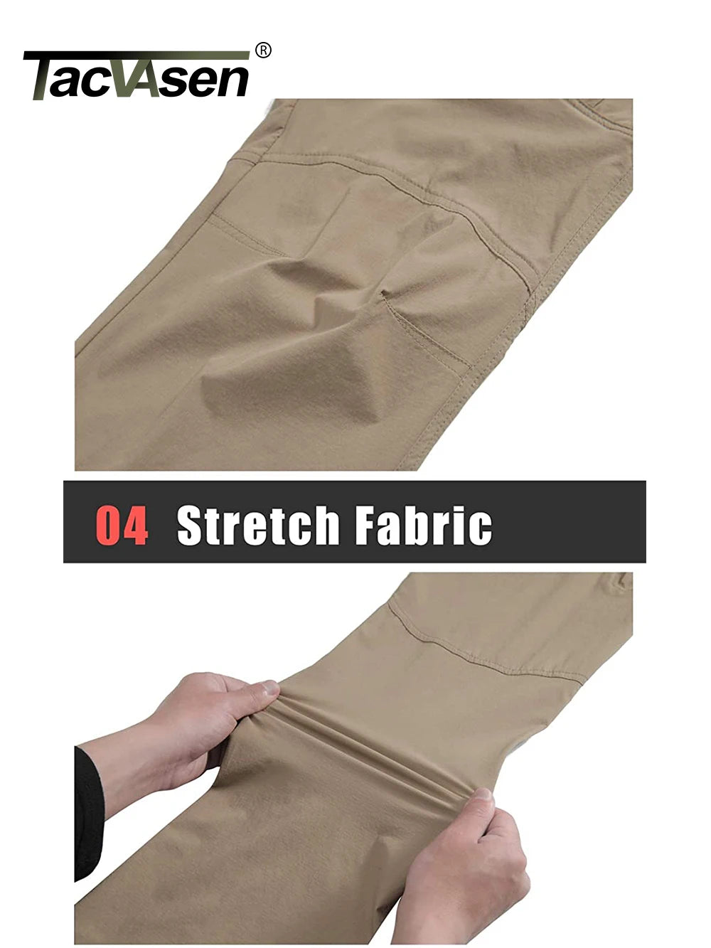 Men's 8-Pocket Cargo Pants Quick Dry - Nylon Water-Resistant Tactical