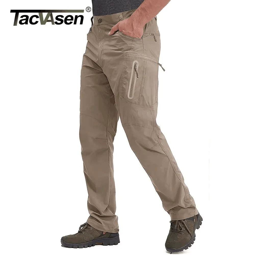 Men's 8-Pocket Cargo Pants Quick Dry - Nylon Water-Resistant Tactical