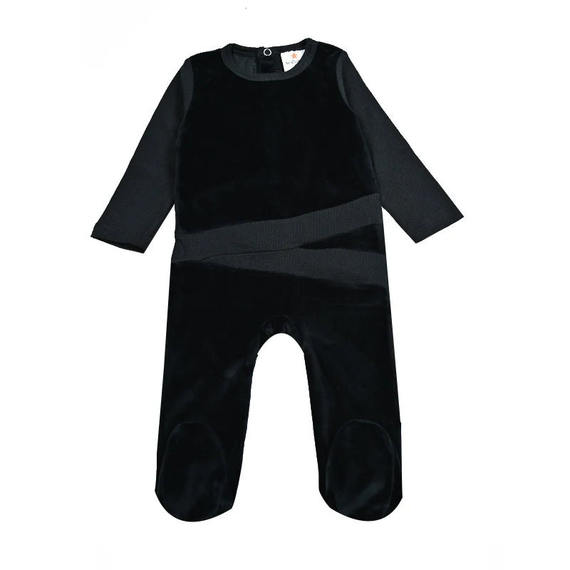 AA-Autumn winter velour and ribbed robe boy and girls family matching clothes baby romper girl nightgown floral print ribbed Mulambo store