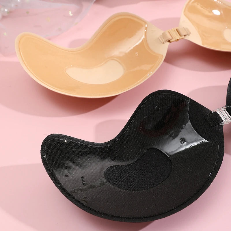 1 Piece Invisible Stick-On Lift Bra, Strapless & Seamless Push Up Anti-convex Bra, Women's Lingerie & Underwear Accessories finetoo Official Store