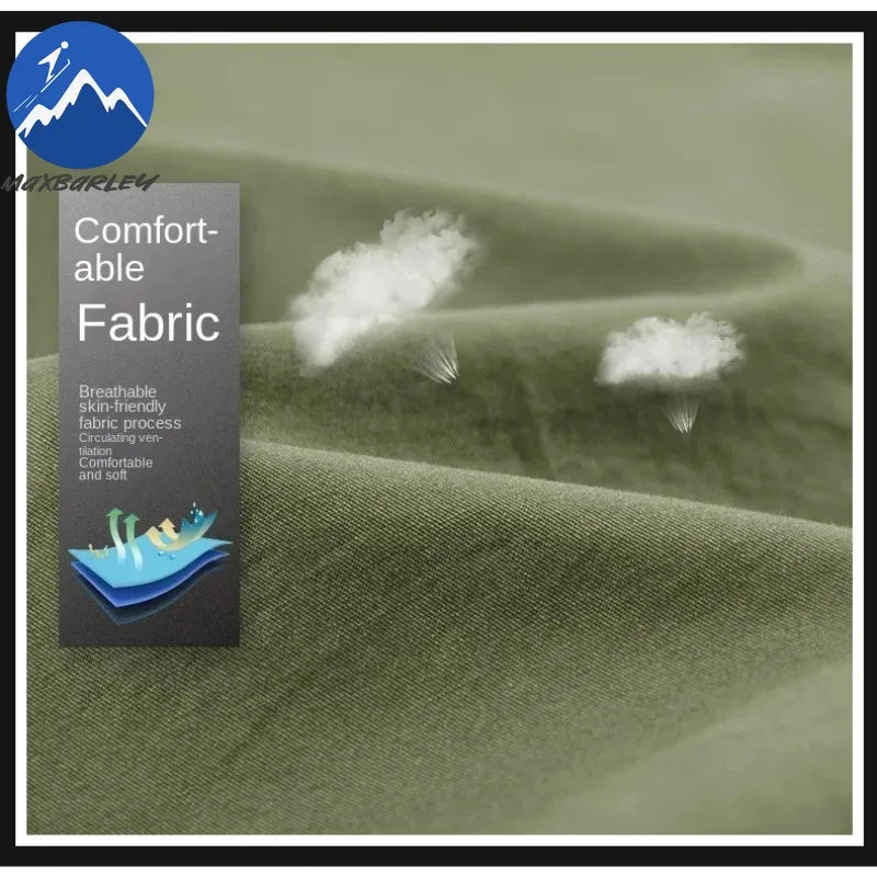 Men's 100% Cotton Work Shirt - Short Sleeve Fishing Climbing Pocket Shirt