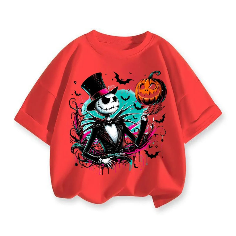 The Nightmare Before Christmas Jack Skellington Halloween Print Kids T-shirt Children's Clothes Baby Girls Tops Boys T shirts Mulambo store
