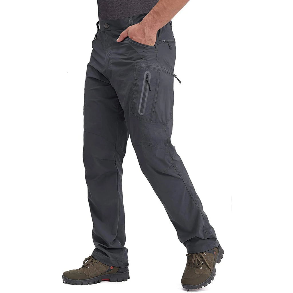 Men's 8-Pocket Cargo Pants Quick Dry - Nylon Water-Resistant Tactical