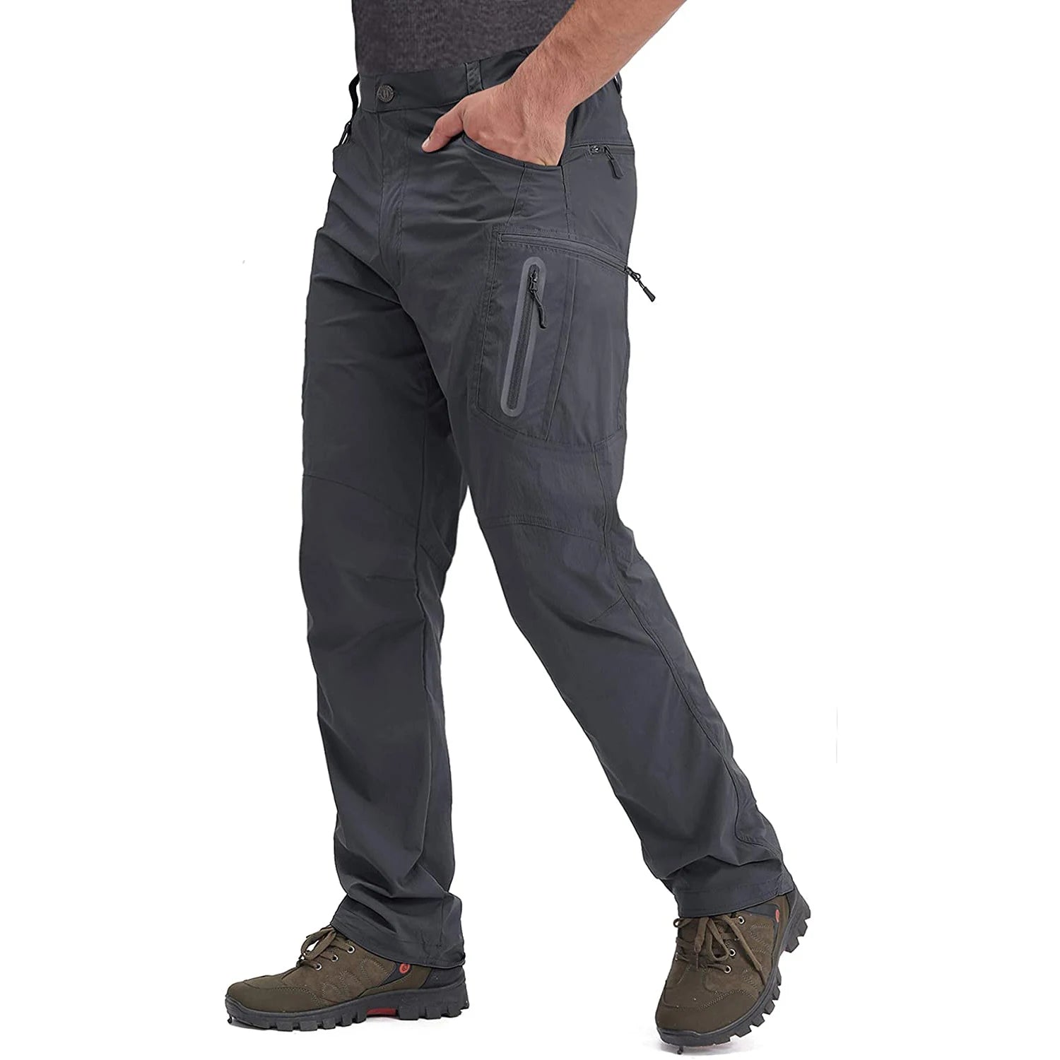 Men's 8-Pocket Cargo Pants Quick Dry - Nylon Water-Resistant Tactical