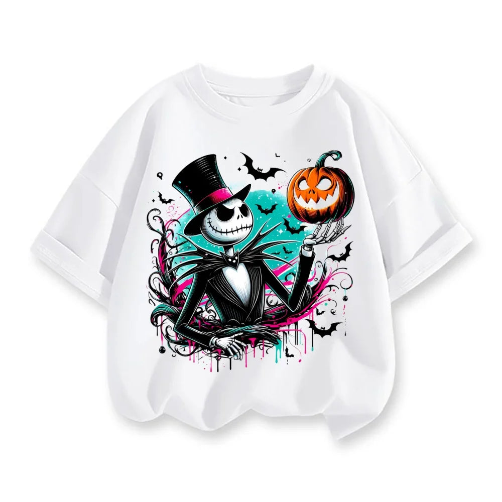 The Nightmare Before Christmas Jack Skellington Halloween Print Kids T-shirt Children's Clothes Baby Girls Tops Boys T shirts Mulambo store