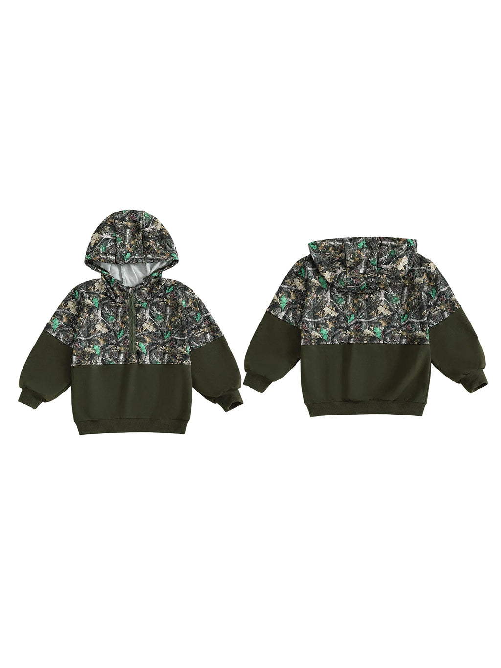 Kid Boy Hoodies Camouflage Half Zip-up Long Sleeve Hooded Sweatshirt Casual Toddler Pullover Mulambo store