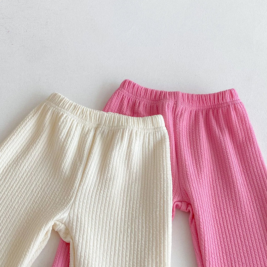 2025 Autumn New Children Long Sleeve Clothes Set Girls Cute Bow Loose Tops + Flared Trousers 2pcs Suit Cotton Kids Girls Outfits Mulambo store