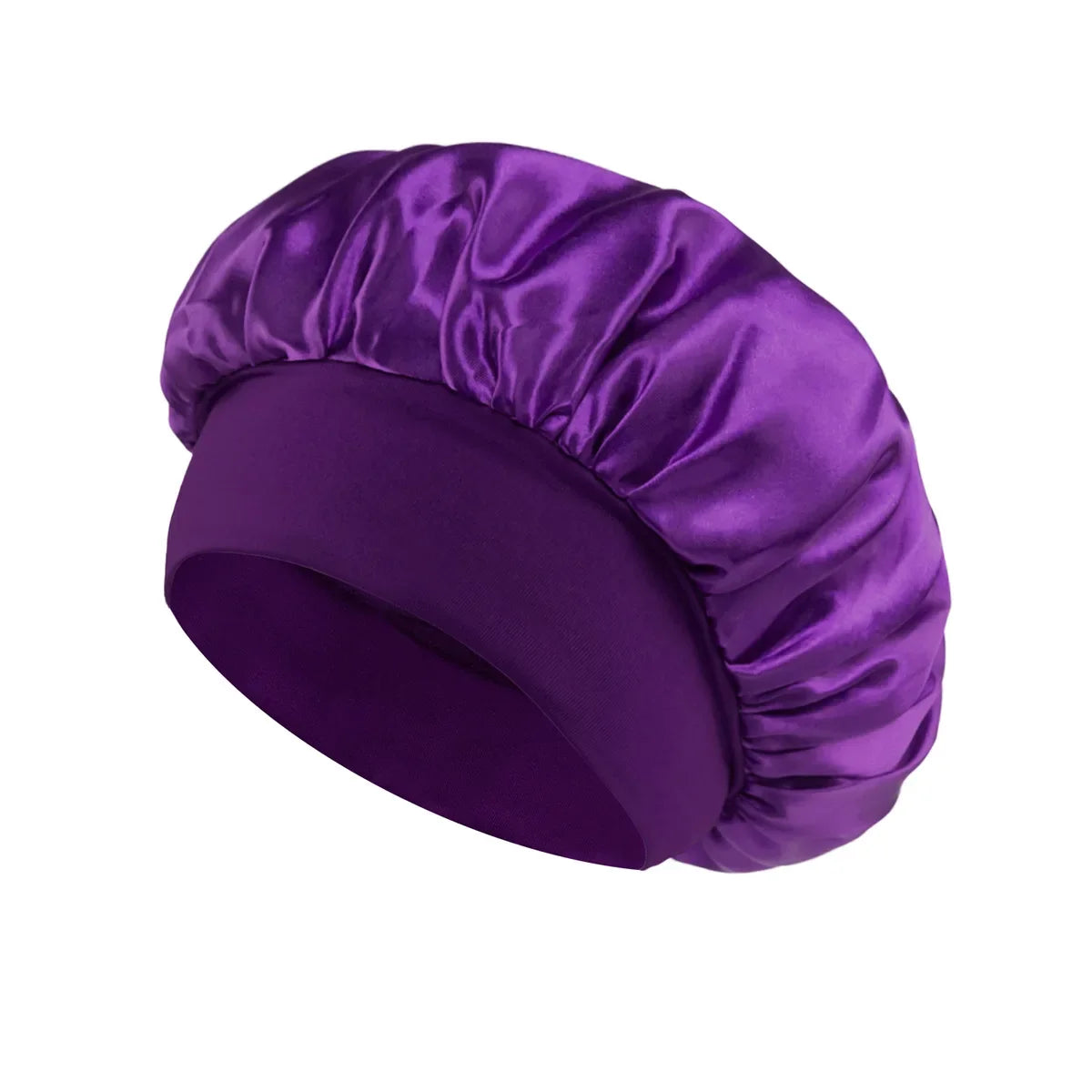 Women Satin Bonnet Hair Bonnet for Sleeping Hair Care Silk Bonnets Solid Wide-brimmed Sleeping Hat with Elastic Soft Band Aexfer Store