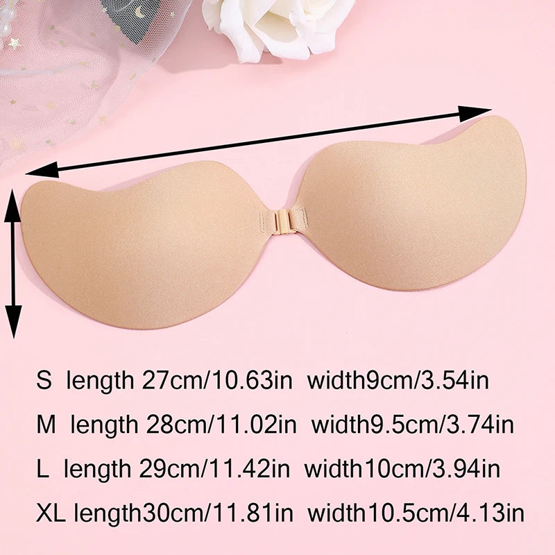 1 Piece Invisible Stick-On Lift Bra, Strapless & Seamless Push Up Anti-convex Bra, Women's Lingerie & Underwear Accessories finetoo Official Store