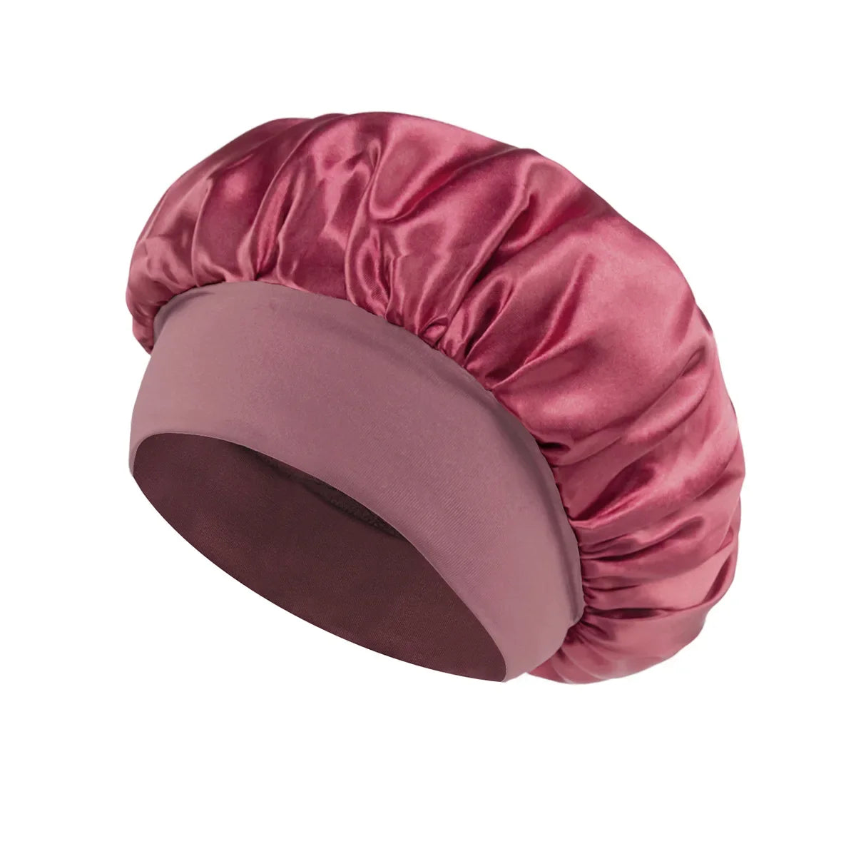 Women Satin Bonnet Hair Bonnet for Sleeping Hair Care Silk Bonnets Solid Wide-brimmed Sleeping Hat with Elastic Soft Band Aexfer Store