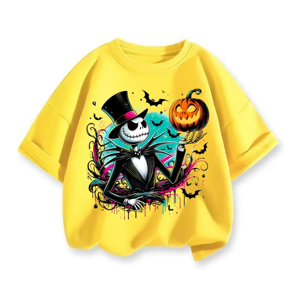 The Nightmare Before Christmas Jack Skellington Halloween Print Kids T-shirt Children's Clothes Baby Girls Tops Boys T shirts Mulambo store