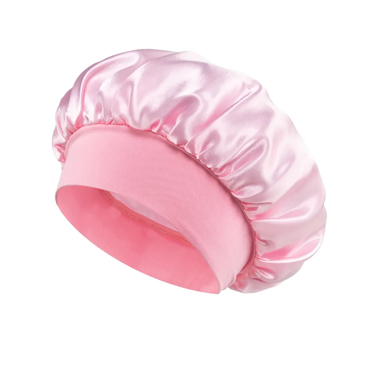 Women Satin Bonnet Hair Bonnet for Sleeping Hair Care Silk Bonnets Solid Wide-brimmed Sleeping Hat with Elastic Soft Band Aexfer Store