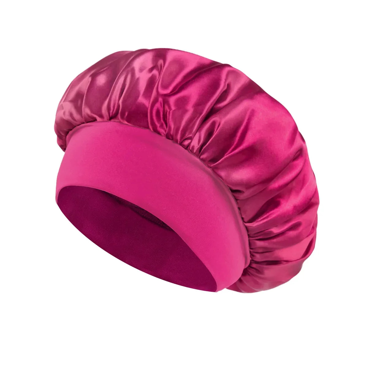 Women Satin Bonnet Hair Bonnet for Sleeping Hair Care Silk Bonnets Solid Wide-brimmed Sleeping Hat with Elastic Soft Band Aexfer Store