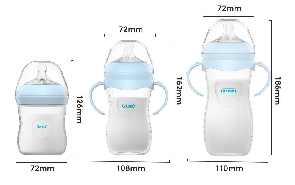 MAMIJOY New 150ML Baby Bottle With Handle Anti-bloating＆Anti-drop Clear Scale Milk Bottle Feeding Baby Bottles BPA-FREE PP15 Mulambo store