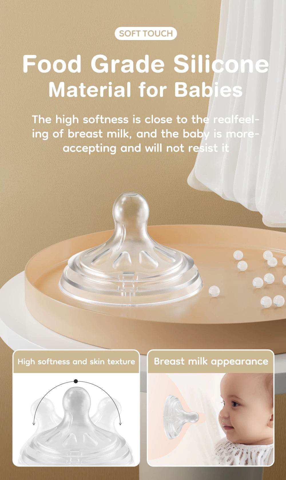 MAMIJOY New 150ML Baby Bottle With Handle Anti-bloating＆Anti-drop Clear Scale Milk Bottle Feeding Baby Bottles BPA-FREE PP15 Mulambo store