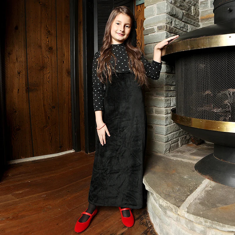 AA-Autumn winter velour and ribbed robe boy and girls family matching clothes baby romper girl nightgown floral print ribbed Mulambo store