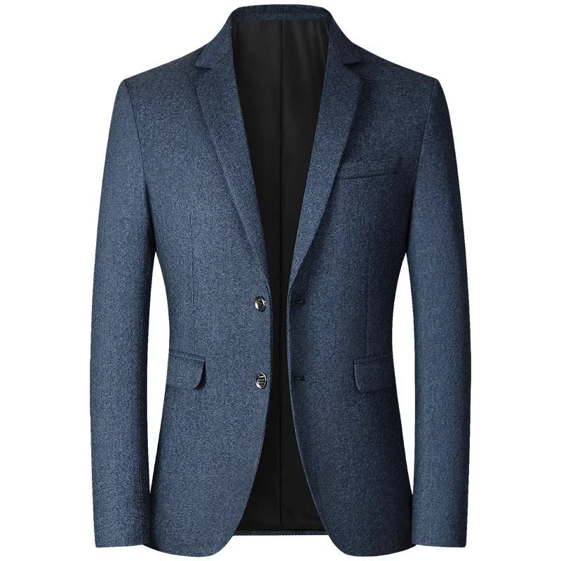 Men's Business Casual Blazer - Solid Color Suit Jacket Wedding & Office 2025