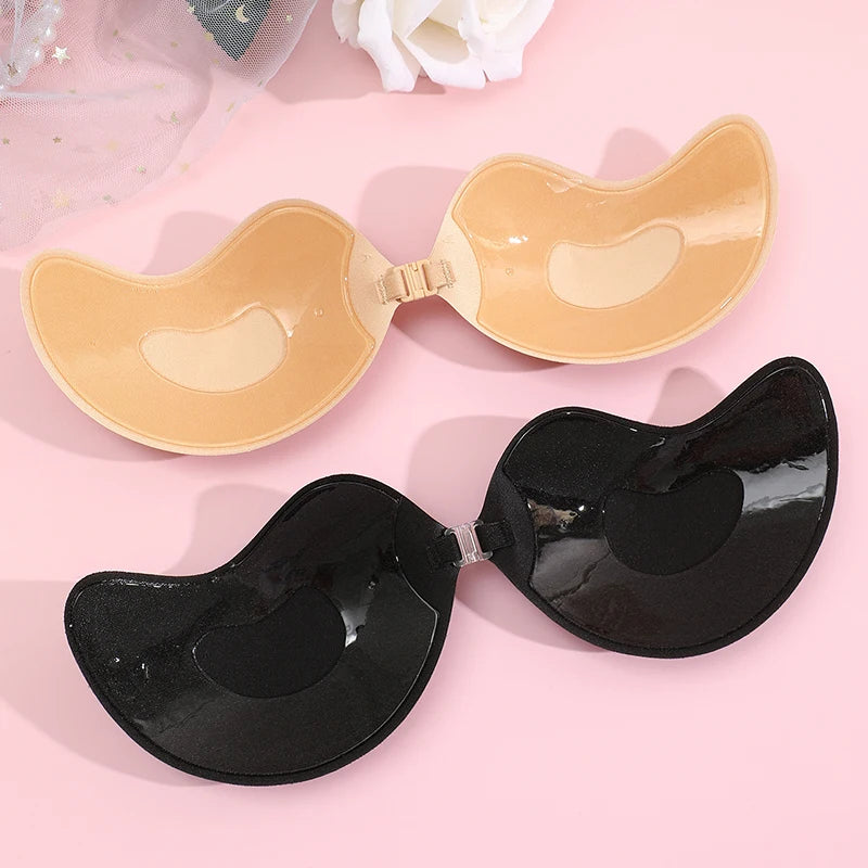 1 Piece Invisible Stick-On Lift Bra, Strapless & Seamless Push Up Anti-convex Bra, Women's Lingerie & Underwear Accessories finetoo Official Store