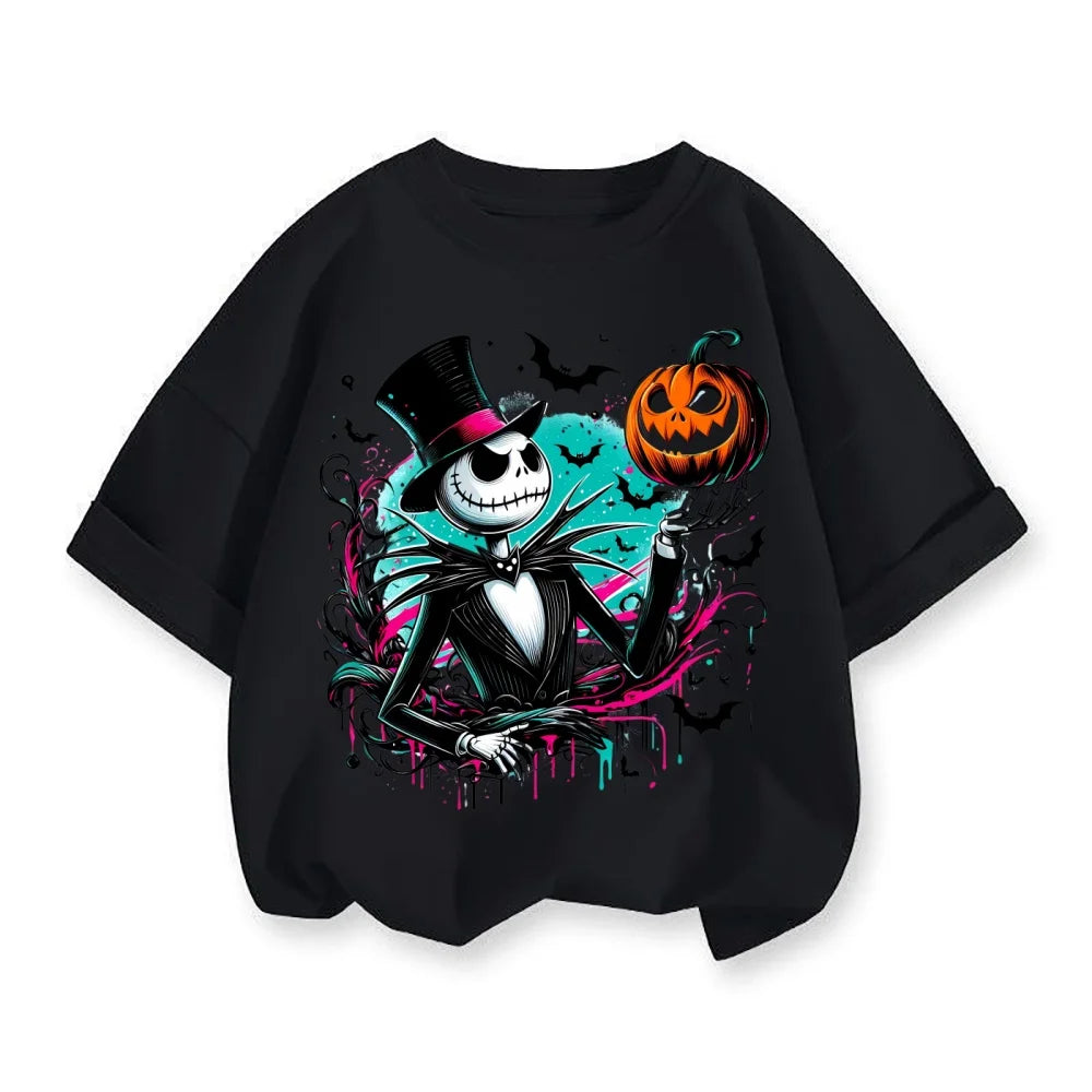 The Nightmare Before Christmas Jack Skellington Halloween Print Kids T-shirt Children's Clothes Baby Girls Tops Boys T shirts Mulambo store